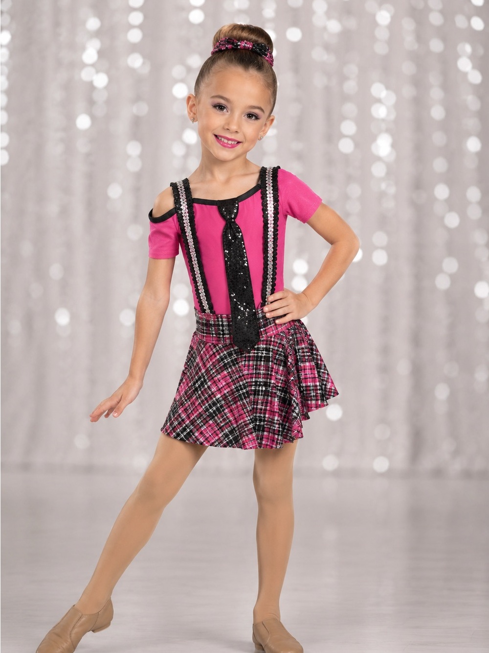 Chic Pink and Black Kids school dance costume